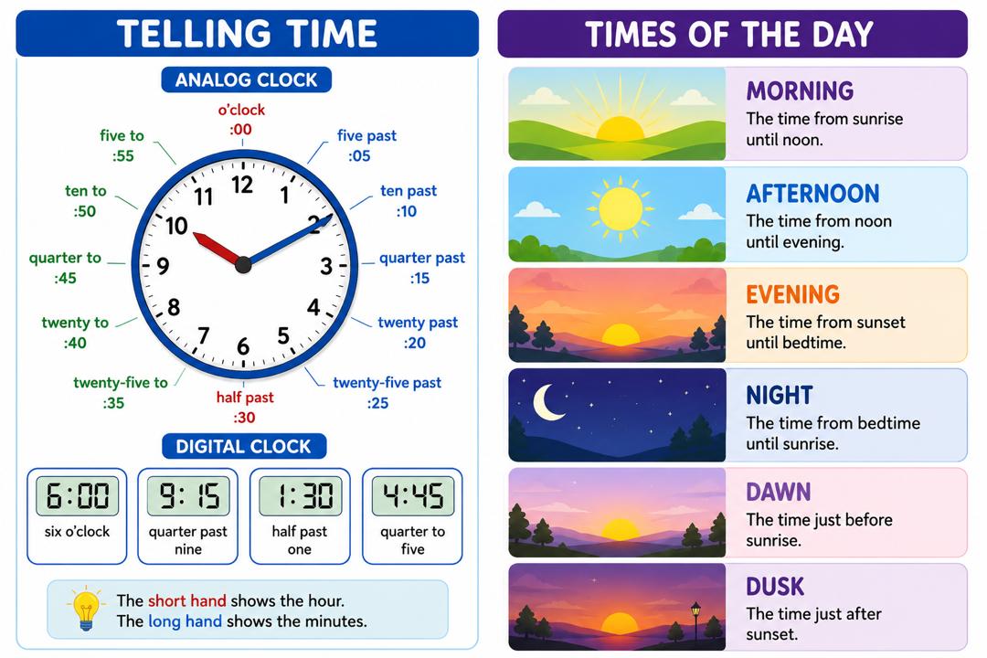 Lesson 16: Telling Time & Times of the Day