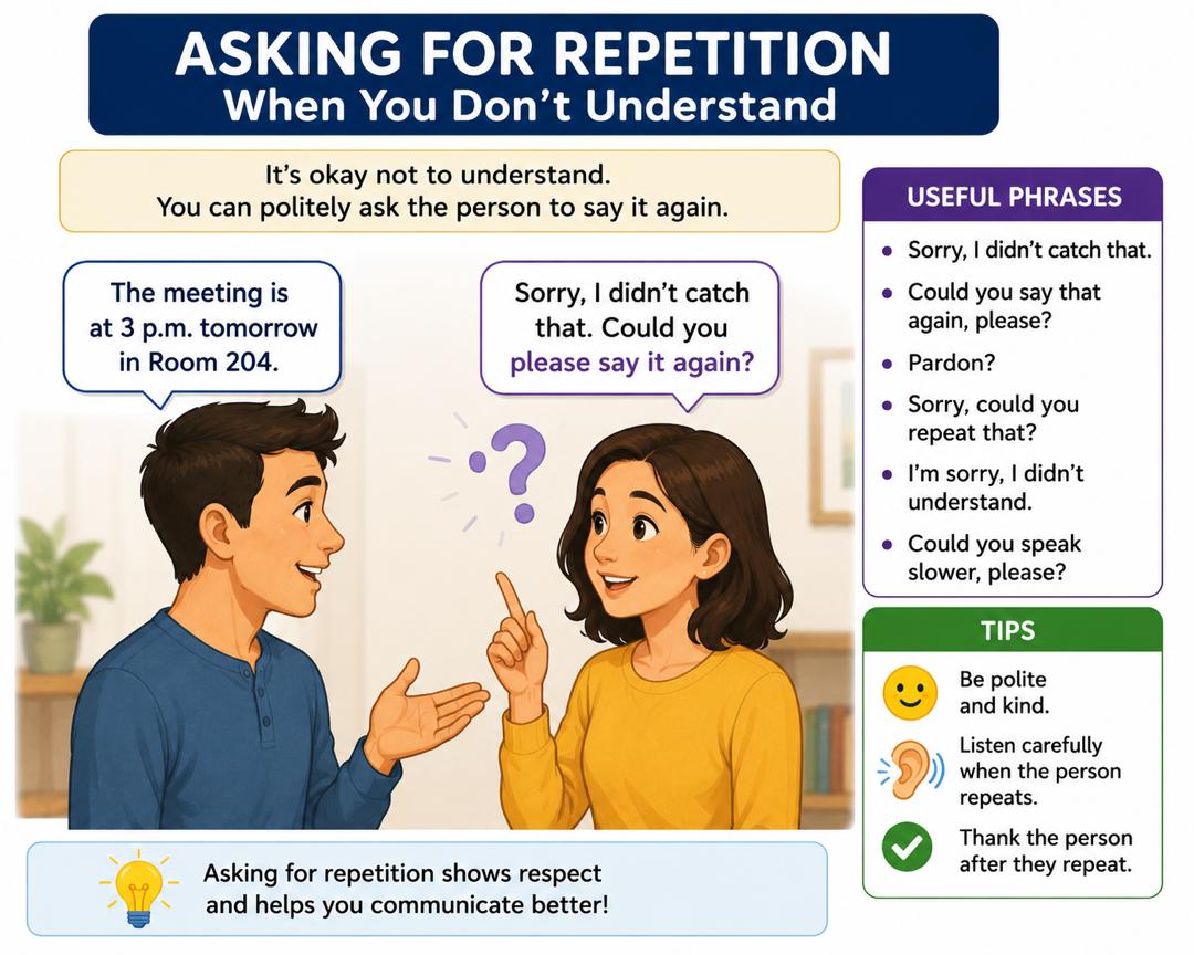 Lesson 18: Asking for Repetition